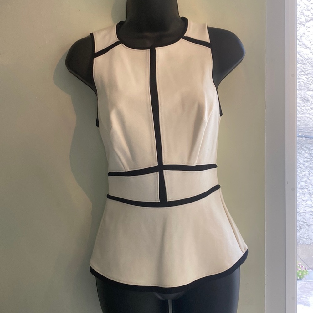 Intermix see thru mess stretch top size Petite fits like S or 2/3 with stretch